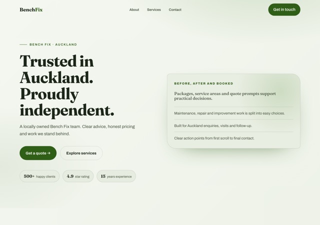 Preview of the appliance-repair website template