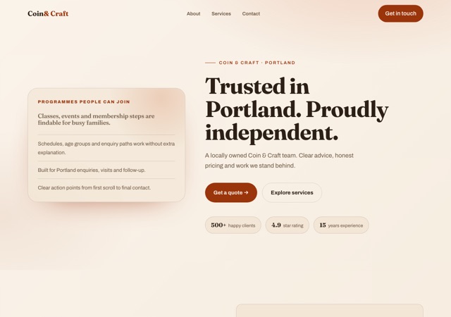 Preview of the arcade website template