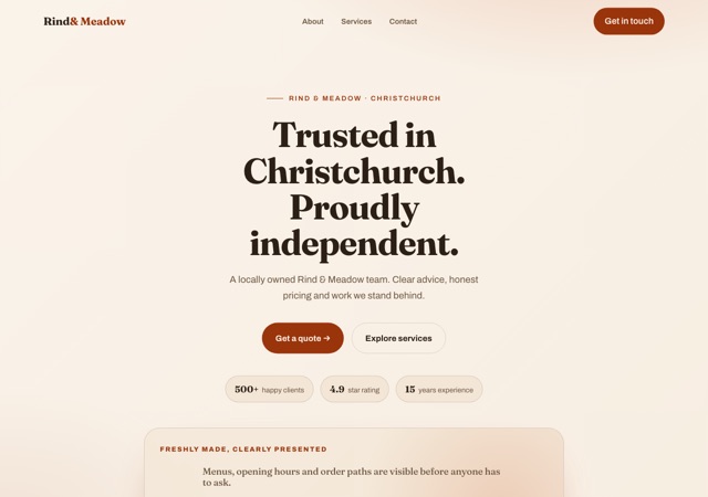 Preview of the artisan-cheesemaker website template