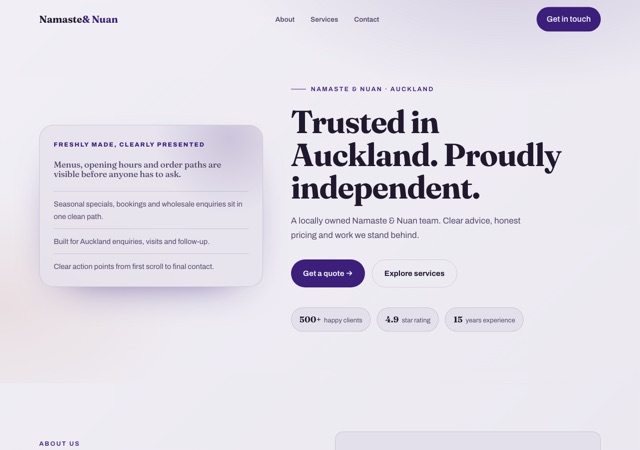 Preview of the asian website template