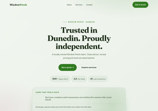 Preview of the cattery-boutique website template