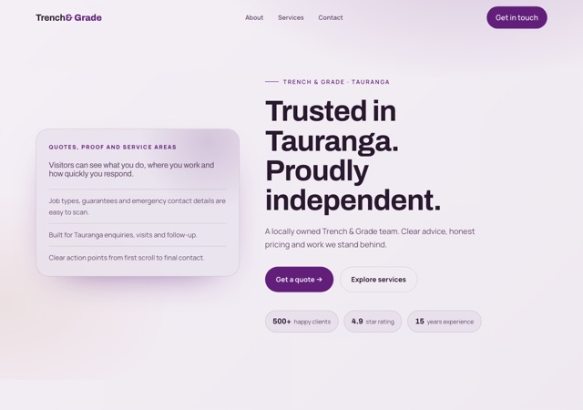 Preview of the civil-drainage website template