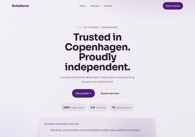 Preview of the compliance-consultant website template