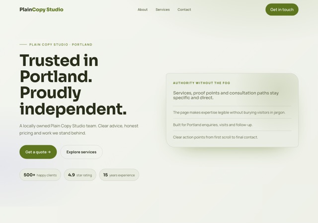 Preview of the creative-copywriter website template