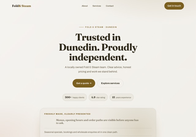 Preview of the dumpling-kitchen website template