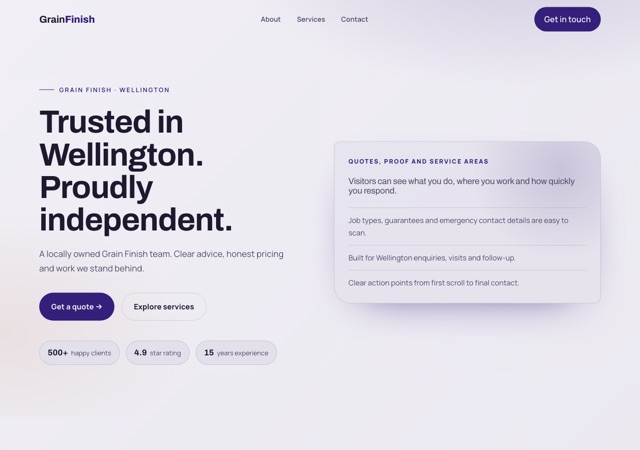 Preview of the floor-sanding website template