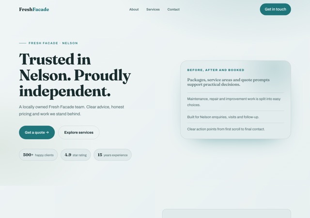 Preview of the house-washing website template