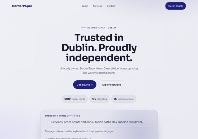Preview of the immigration-adviser website template