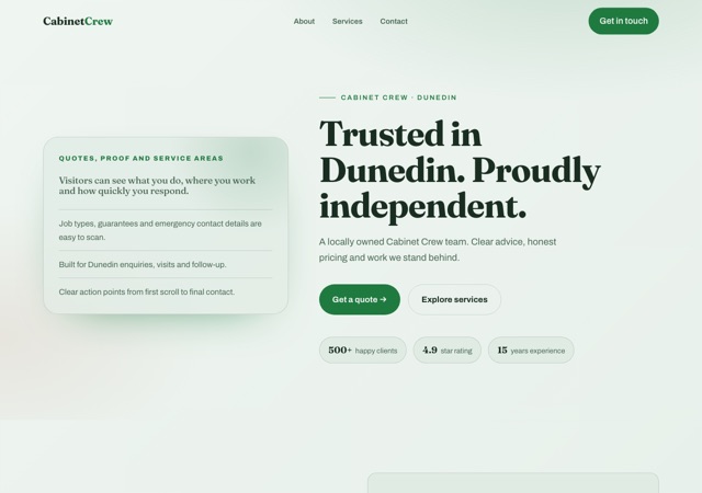 Preview of the kitchen-installer website template