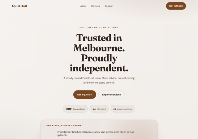 Preview of the meditation-centre website template