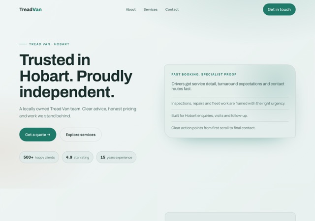 Preview of the mobile-tyres website template