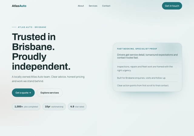 Preview of the mobilemechanic website template