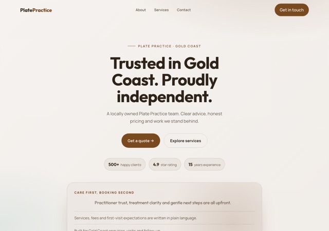 Preview of the nutrition-clinic website template