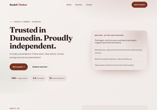 Preview of the retaining-walls website template