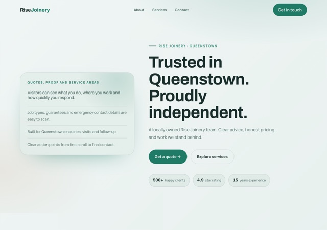 Preview of the stair-builder website template