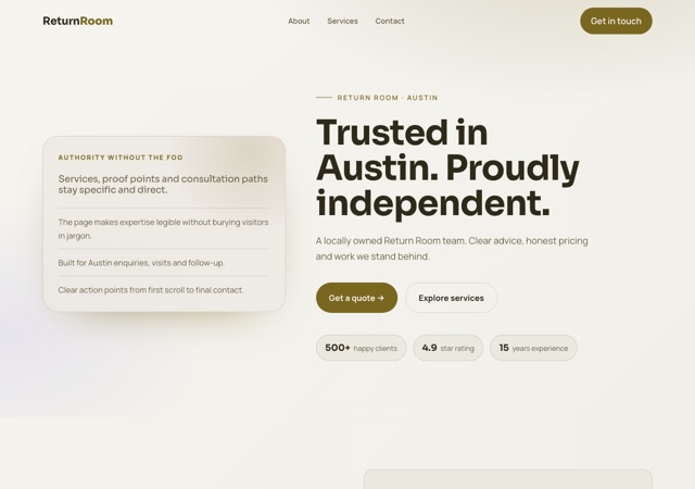 Preview of the tax-adviser website template