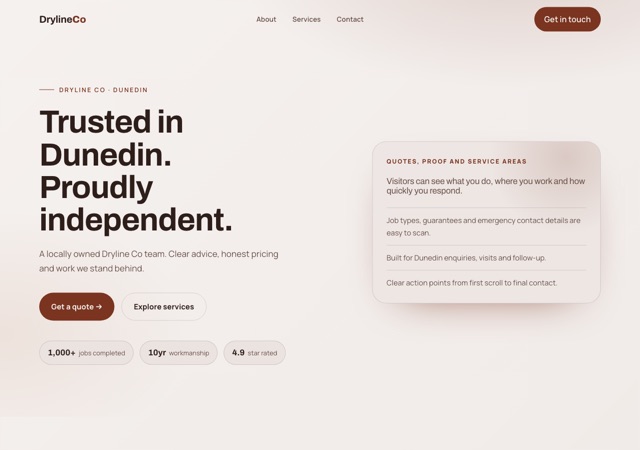 Preview of the waterproofing-specialist website template