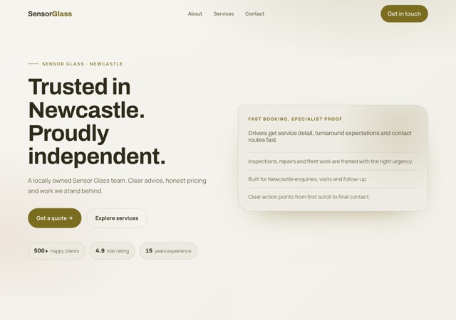 Preview of the windscreen-calibration website template