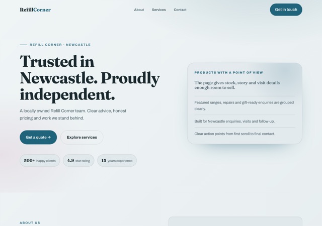 Preview of the zero-waste-store website template